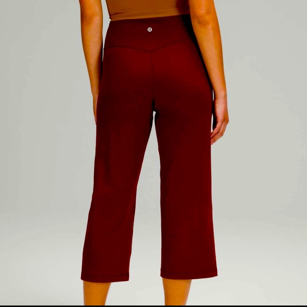 Lululemon Align Wide Leg Super-High-Rise Crop 23" Size 2 Red Merlot RDMR